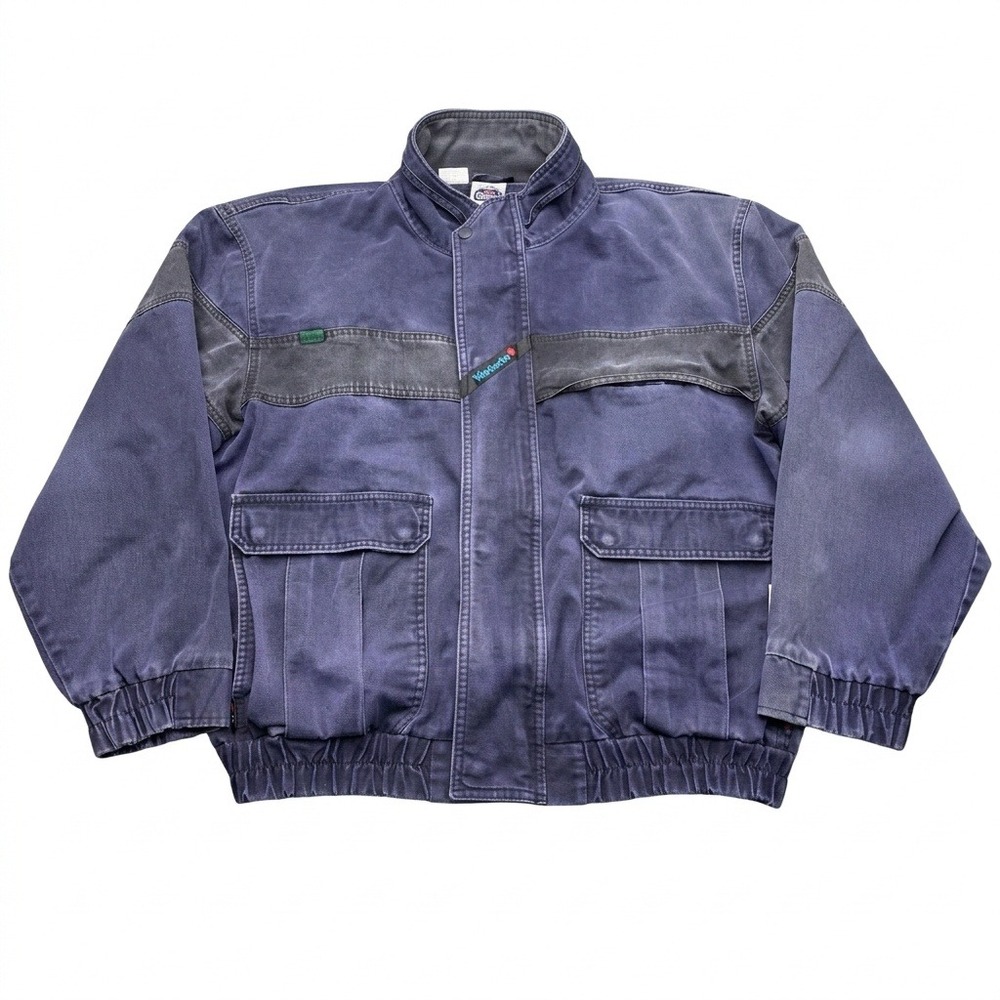 Vintage Workrite FR Jacket Mens Large Blue Navy Flame Resistant Workwear